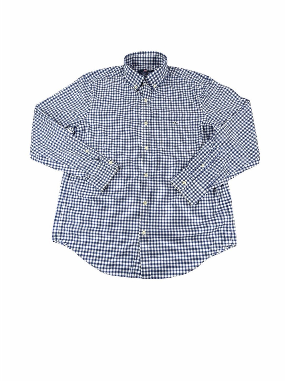 Vineyard Vines Navy & White Gingham Button-Down Shirt